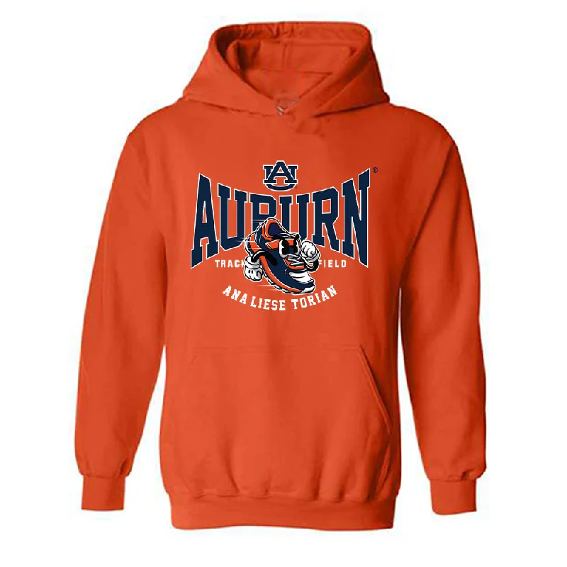 Auburn - NCAA Women's Track & Field : Ana-Liese Torian - Hooded Sweatshirt Hoodie with Snap Buttons Easy Quick