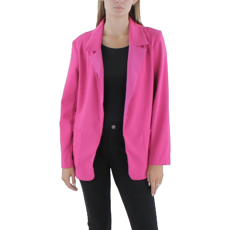 Aqua Womens Summer Suit Separate Work Wear Open-Front Blazer Silk Women's Blazer
