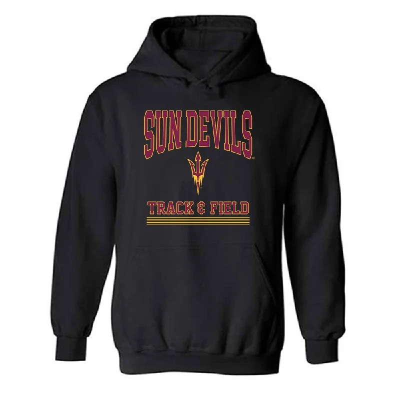 Arizona State - NCAA Women's Track & Field : Alex Johnson - Classic Fashion Shersey Hooded Sweatshirt Hoodie with Hem Patch Decorative Personalized Arizona State - NCAA Women's Track & Field : Alex Johnson - Classic Fashion Shersey Hooded Sweatshirt Hoodie with Hem Patch Decorative Personalized