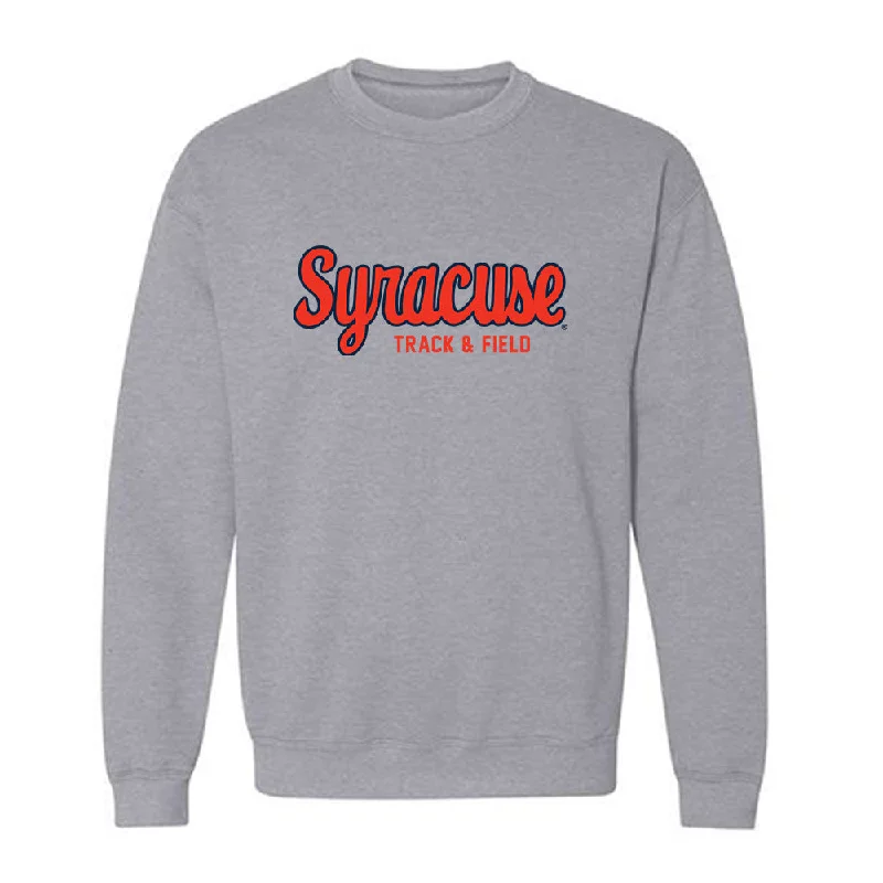 Syracuse - NCAA Women's Track & Field : Samantha Bloch - Classic Shersey Crewneck Sweatshirt Hoodie with Stripes Bold Sporty