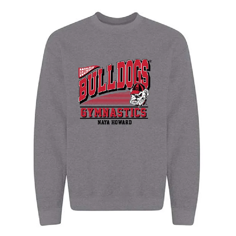 Georgia - NCAA Women's Gymnastics : Naya Howard - Classic Fashion Shersey Crewneck Sweatshirt Hoodie with Double Zipper Versatile Adjustable