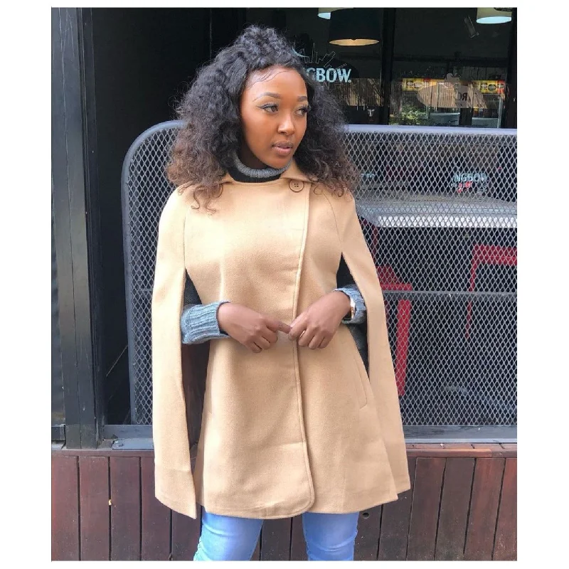 Trench Cape Coat Down Puffer Quilted