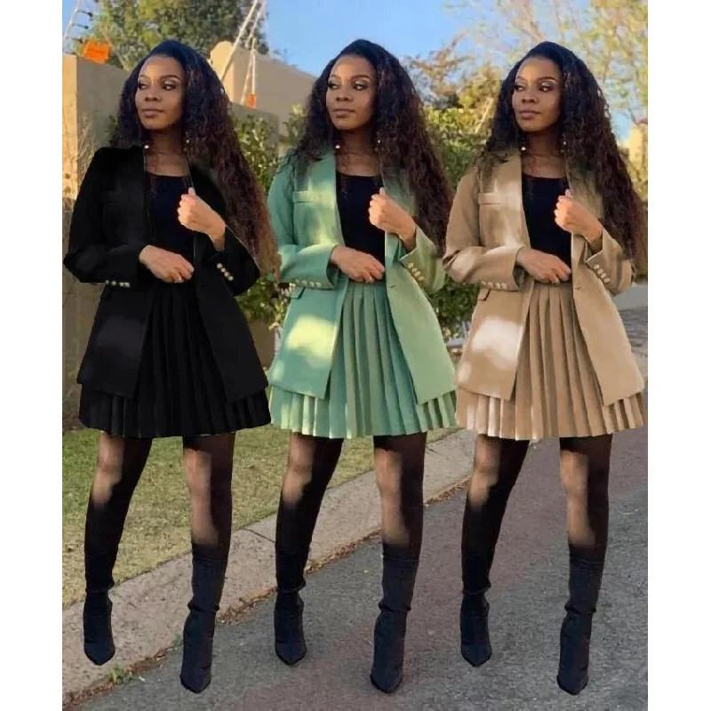 Formal office skirt and Blazer Suit Women's Pencil Blazer