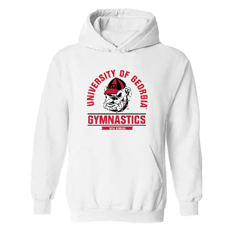 Georgia - NCAA Women's Gymnastics : Naya Howard - Classic Fashion Shersey Hooded Sweatshirt Hoodie with Back Slit Movement Comfort Georgia - NCAA Women's Gymnastics : Naya Howard - Classic Fashion Shersey Hooded Sweatshirt Hoodie with Back Slit Movement Comfort