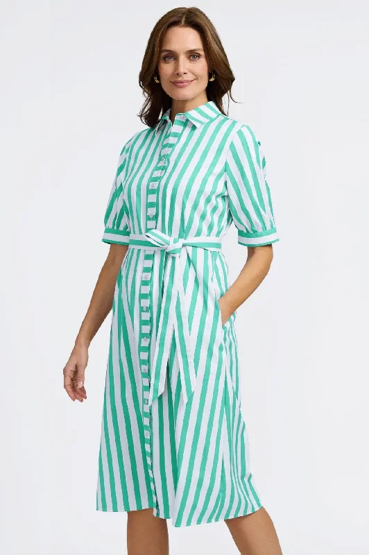 Kelly Green Springtime Stripe