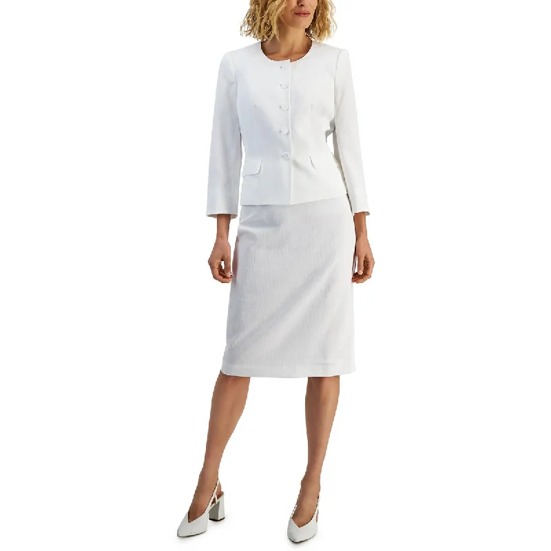 Le Suit Womens Office Work Wear Collarless Blazer Women's Adventure Blazer