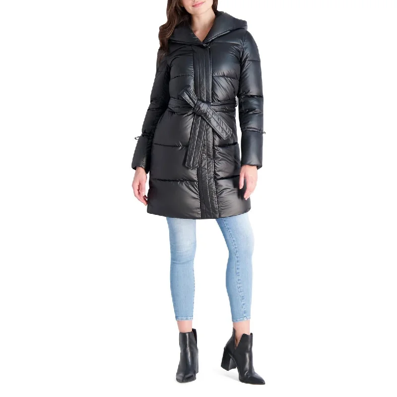 Via Spiga Women's Quilted Mid-Length Puffer Coat with Belted Waist Quilted Jacket Anorak Windbreaker Via Spiga Women's Quilted Mid-Length Puffer Coat with Belted Waist Quilted Jacket Anorak Windbreaker