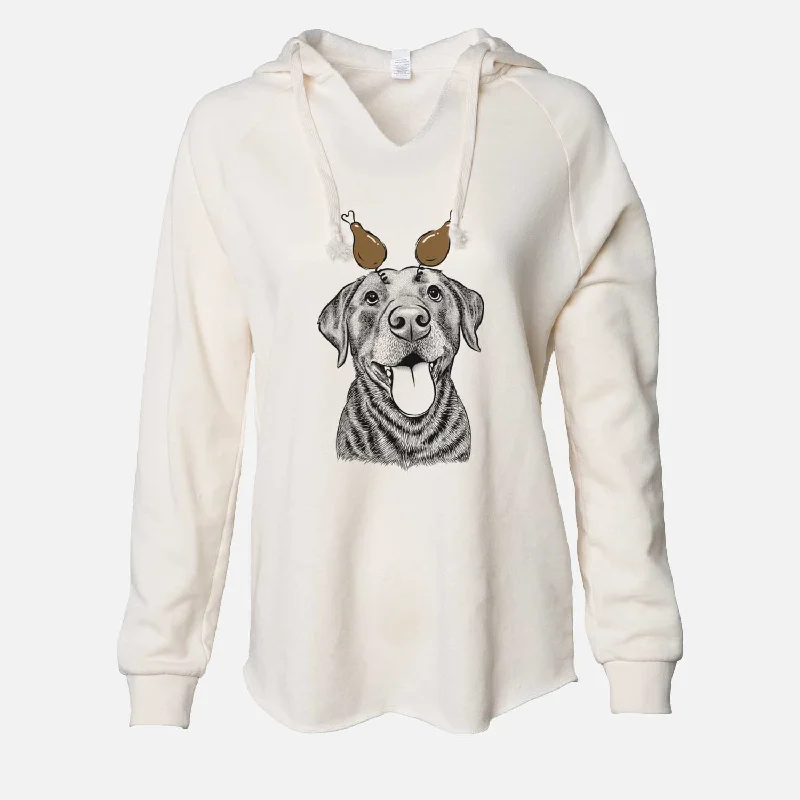 Thanksgiving Gwen the Labrador Retriever - Cali Wave Hooded Sweatshirt Hoodie with Sequins Glamorous Eye-catching