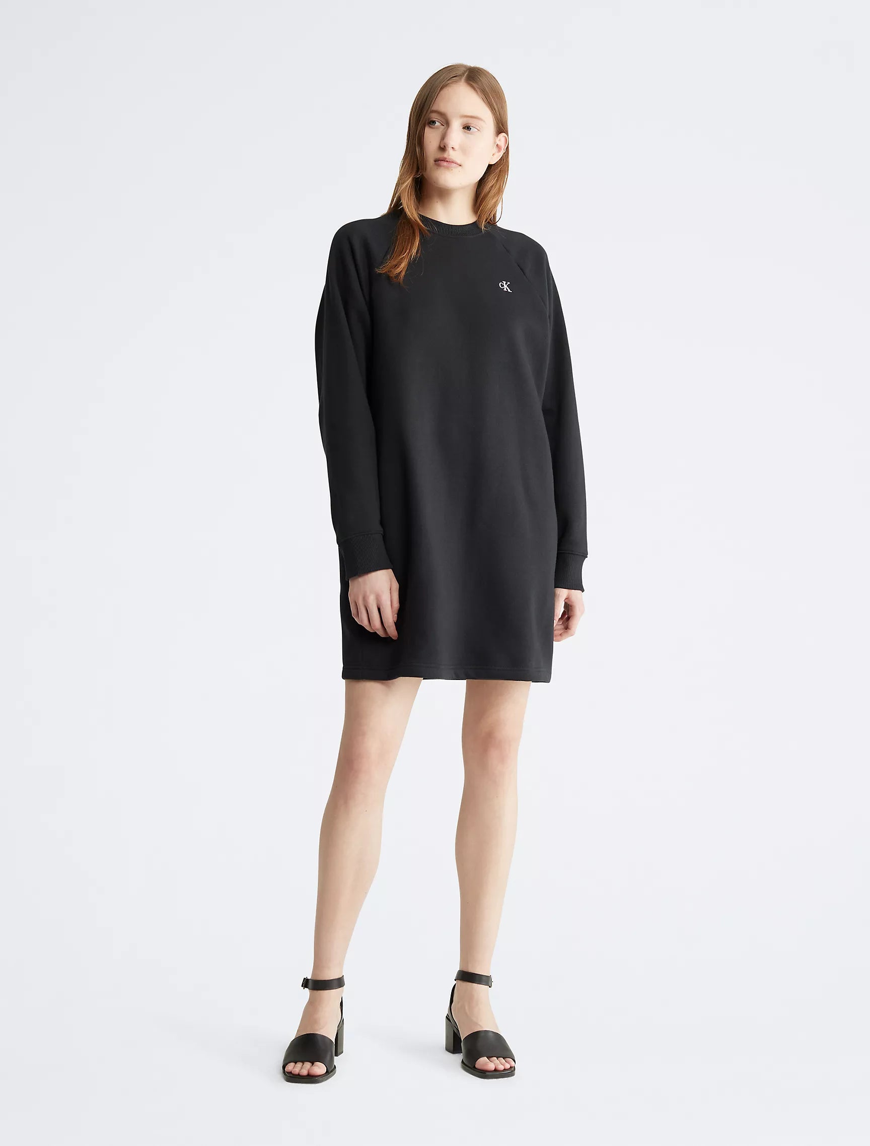 Calvin Klein Archive Logo Fleece Sweatshirt - Women Hoodie Crop Top Short Trendy