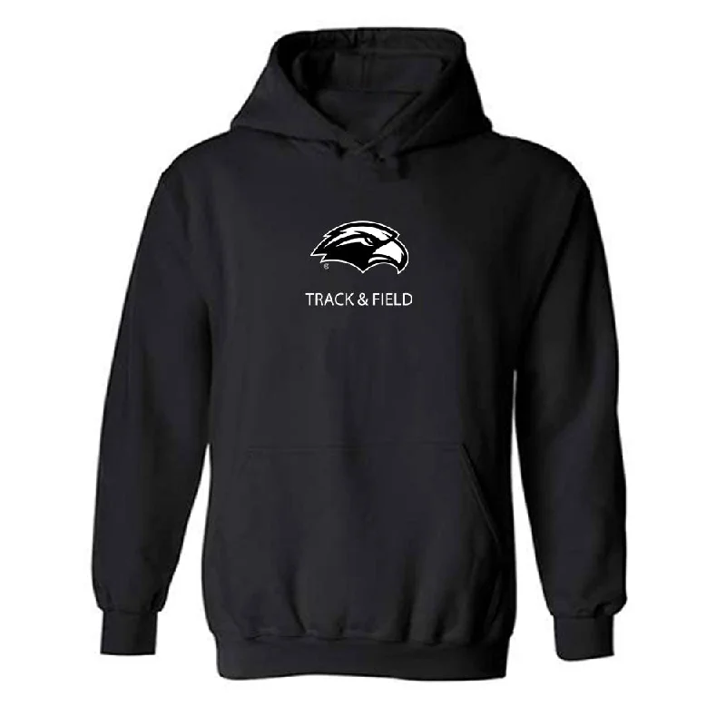 Southern Miss - NCAA Women's Track & Field : Corinne Croy - Hooded Sweatshirt Hoodie with Hidden Zipper Minimalist Clean Southern Miss - NCAA Women's Track & Field : Corinne Croy - Hooded Sweatshirt Hoodie with Hidden Zipper Minimalist Clean