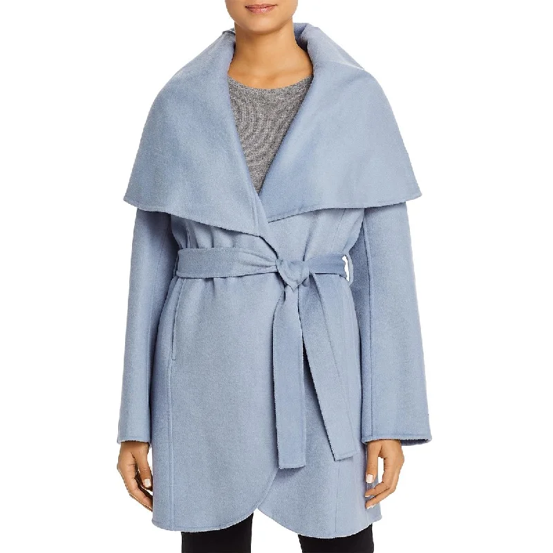 Tahari Womens Marilyn Wool Blend Winter Wrap Coat Bolero Crop Top Camisole