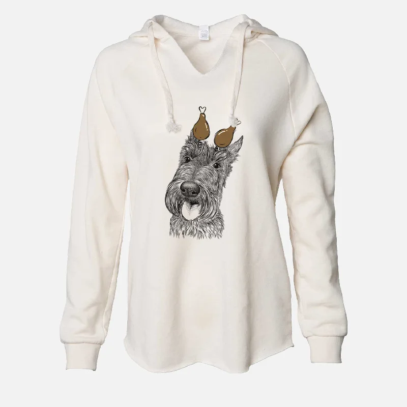 Thanksgiving Magnus the Scottish Terrier - Cali Wave Hooded Sweatshirt Hoodie with Emblem Brand Identity