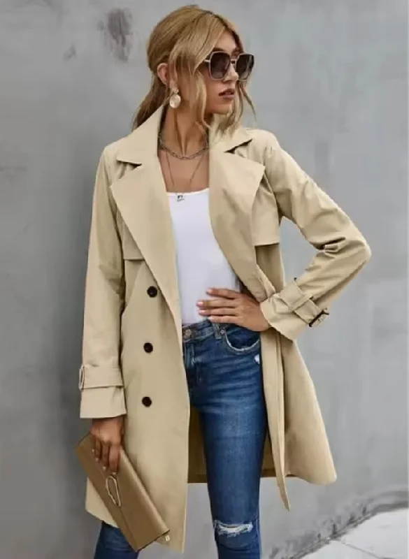 Fashion Women Trench Coat Solid Color Casual Fashion Coat Long Lapel Neck Double Breasted Coat 1018 Blazer Duffle Coat Pea Coat Fashion Women Trench Coat Solid Color Casual Fashion Coat Long Lapel Neck Double Breasted Coat 1018 Blazer Duffle Coat Pea Coat
