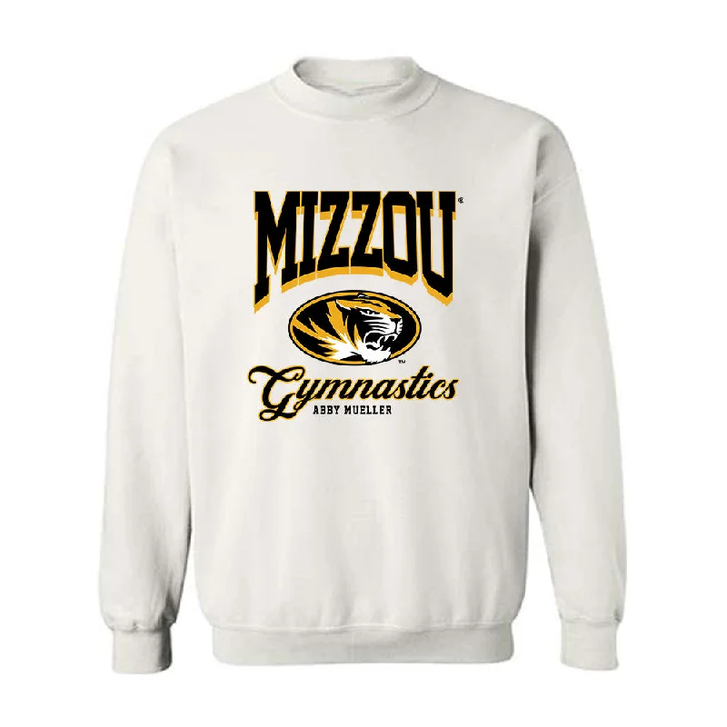 Missouri - NCAA Women's Gymnastics : Abby Mueller - Fashion Shersey Crewneck Sweatshirt Hoodie with Lace Feminine Delicate Missouri - NCAA Women's Gymnastics : Abby Mueller - Fashion Shersey Crewneck Sweatshirt Hoodie with Lace Feminine Delicate