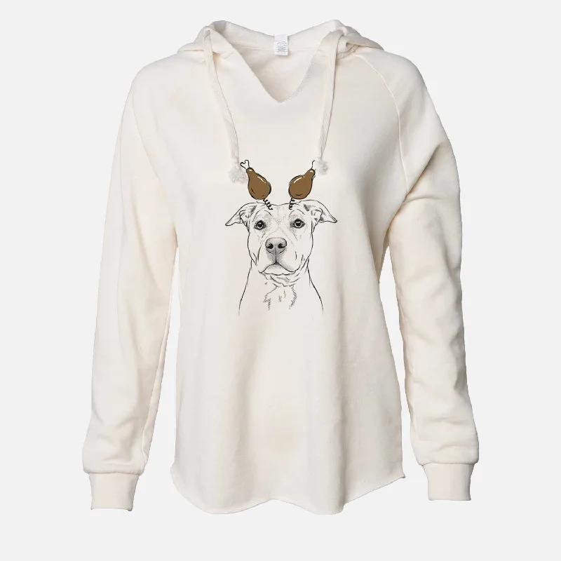 Thanksgiving Bailey the American Staffordshire Terrier - Cali Wave Hooded Sweatshirt Hoodie with Neon Bright Vibrant Thanksgiving Bailey the American Staffordshire Terrier - Cali Wave Hooded Sweatshirt Hoodie with Neon Bright Vibrant