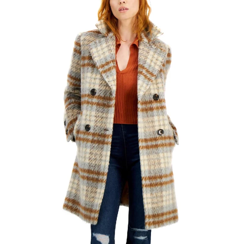 Sam Edelman Womens Wool Blend Long Long Coat empire Basque Peplum