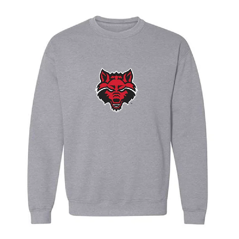 Arkansas State - NCAA Women's Gymnastics : Alex Theodorou - Classic Shersey Crewneck Sweatshirt Hoodie with Button Placket Classic Preppy Arkansas State - NCAA Women's Gymnastics : Alex Theodorou - Classic Shersey Crewneck Sweatshirt Hoodie with Button Placket Classic Preppy