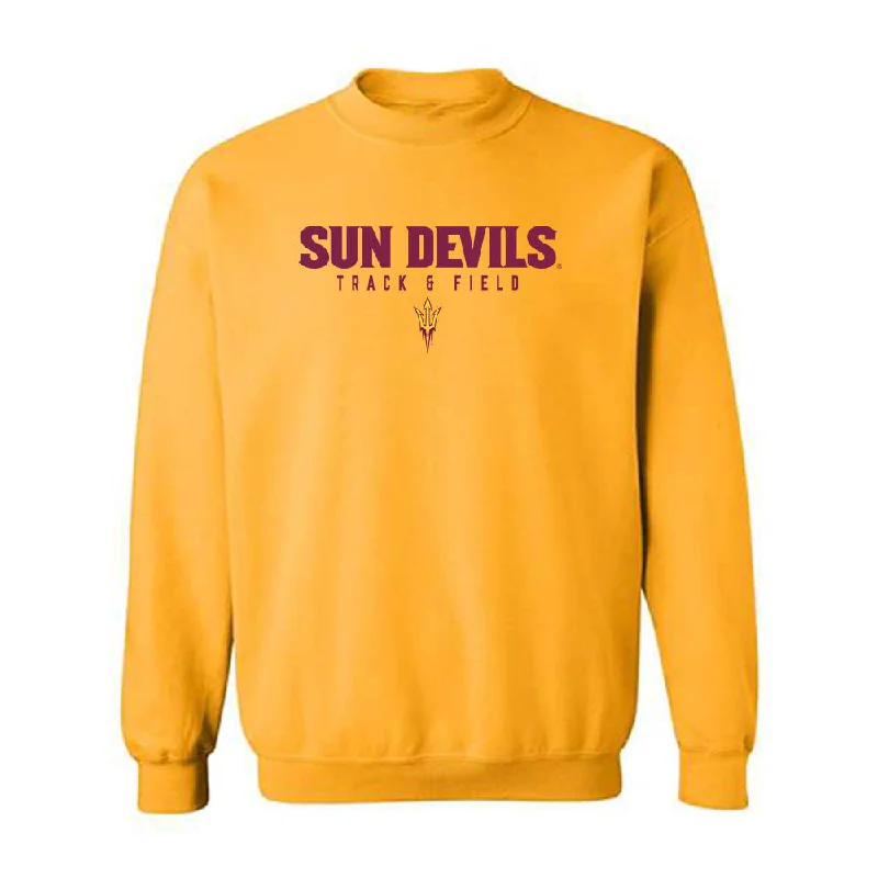 Arizona State - NCAA Women's Track & Field : Alex Johnson - Classic Shersey Crewneck Sweatshirt Hoodie with Hem Raw Edge Edgy Unfinished Arizona State - NCAA Women's Track & Field : Alex Johnson - Classic Shersey Crewneck Sweatshirt Hoodie with Hem Raw Edge Edgy Unfinished