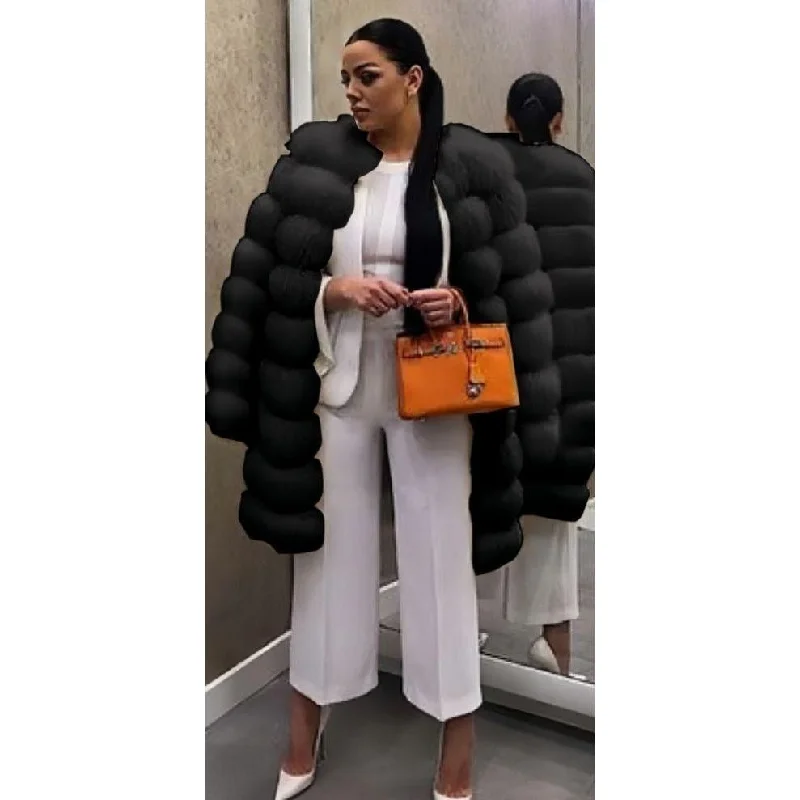 Vintage Fur Coat Wool Cashmere Tweed