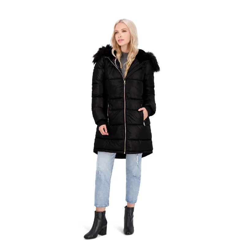 Jessica Simpson Puffer Coat For Women - Quilted Winter Coat w/ Faux Fur Hood Houndstooth Jacket Shearling Jacket Fleece Jacket Jessica Simpson Puffer Coat For Women - Quilted Winter Coat w/ Faux Fur Hood Houndstooth Jacket Shearling Jacket Fleece Jacket