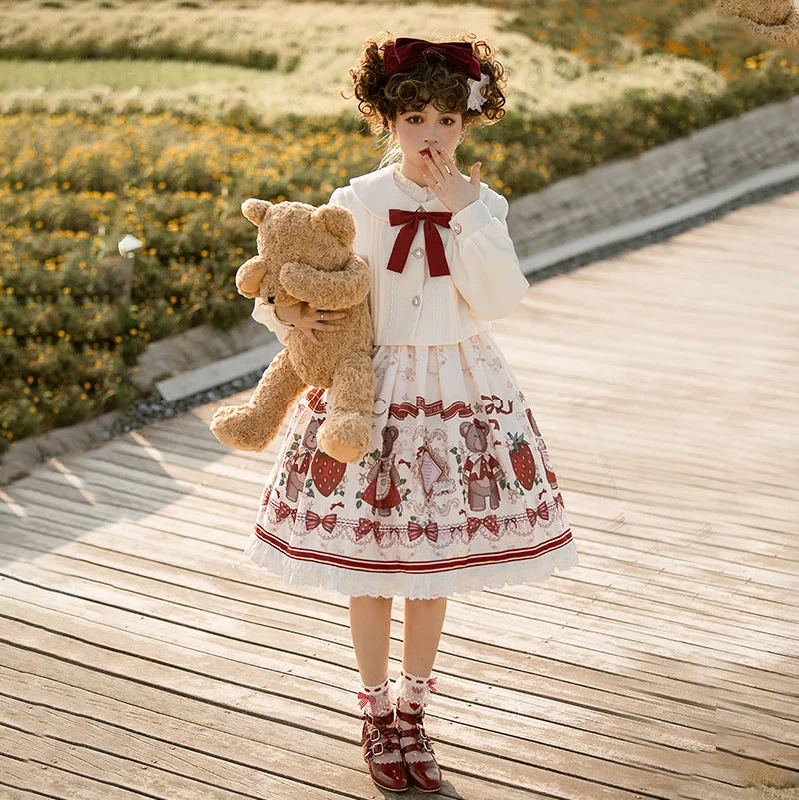 Designer's Gift~Christmas New Year Winter Lolita JSK Coat Set Appliqued Beaded Sequined Designer's Gift~Christmas New Year Winter Lolita JSK Coat Set Appliqued Beaded Sequined