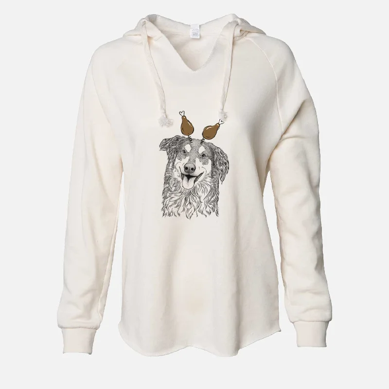 Thanksgiving Maddie the English Shepherd - Cali Wave Hooded Sweatshirt Hoodie with Reflective Safety Nightwear Thanksgiving Maddie the English Shepherd - Cali Wave Hooded Sweatshirt Hoodie with Reflective Safety Nightwear