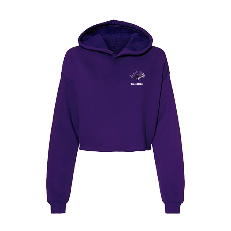 Stonehill - NCAA Women's Track & Field (Outdoor) : Morgan Correia - Women's Crop Fleece Hoodie Hoodie with Hem Elastic Stretchable Comfortable