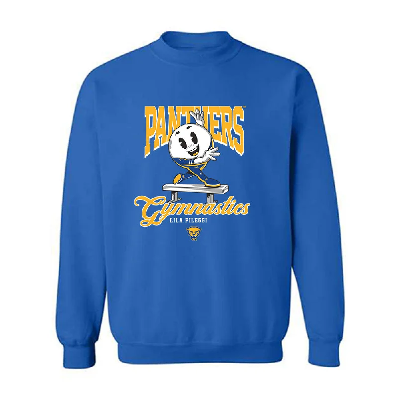 Pittsburgh - NCAA Women's Gymnastics : Lila Pileggi - Fashion Shersey Crewneck Sweatshirt Hoodie with Hem Detail Decorative Unique Pittsburgh - NCAA Women's Gymnastics : Lila Pileggi - Fashion Shersey Crewneck Sweatshirt Hoodie with Hem Detail Decorative Unique