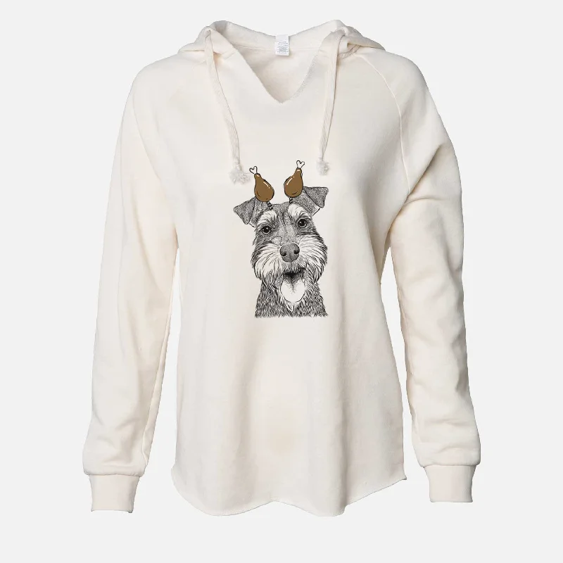 Thanksgiving Bernadette the Mini Schnauzer - Cali Wave Hooded Sweatshirt Hoodie with Applique Textured Unique Thanksgiving Bernadette the Mini Schnauzer - Cali Wave Hooded Sweatshirt Hoodie with Applique Textured Unique