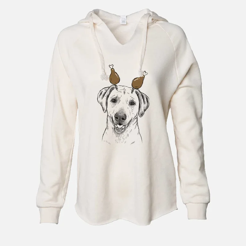 Thanksgiving Rusty the Labrador Retriever - Cali Wave Hooded Sweatshirt Hoodie with Typography Text Message