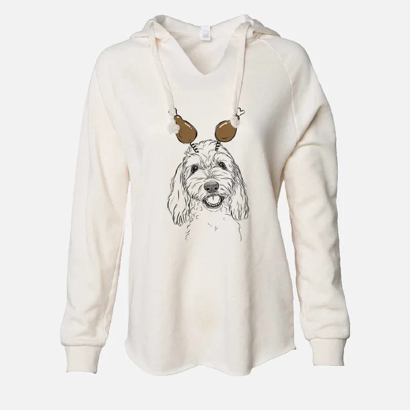 Thanksgiving Louie the Coton de Tulear - Cali Wave Hooded Sweatshirt Hoodie with Hem Fringe Bohemian Relaxed Thanksgiving Louie the Coton de Tulear - Cali Wave Hooded Sweatshirt Hoodie with Hem Fringe Bohemian Relaxed