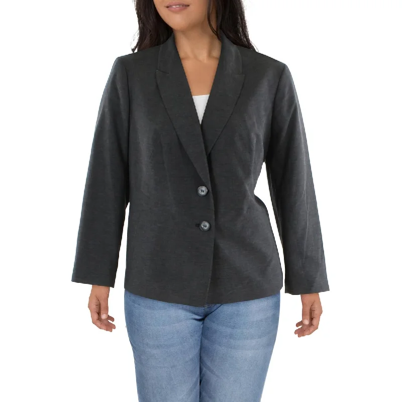 Le Suit Womens Plus Woven Fitted Two-Button Blazer Women's Professional Jacket