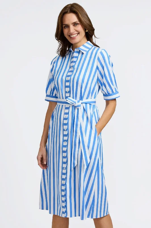Cobalt Blue Springtime Stripe