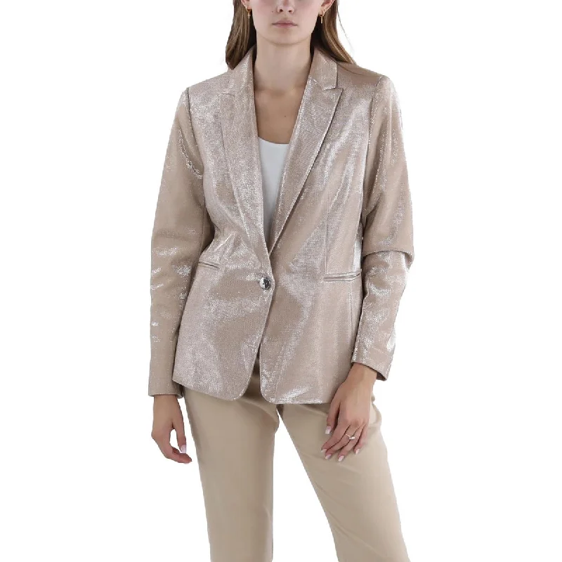 Tahari ASL Womens Textured Special Occasion One-Button Blazer Women's Advanced Suit