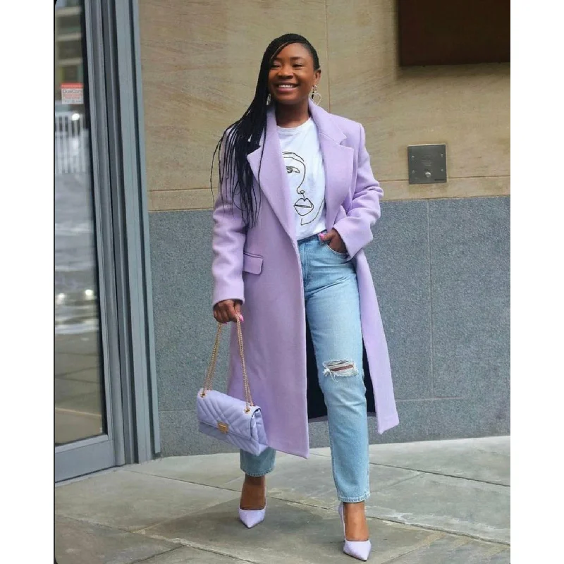 Single Button Long Waterfall Coat Blouse Shirt Tunic