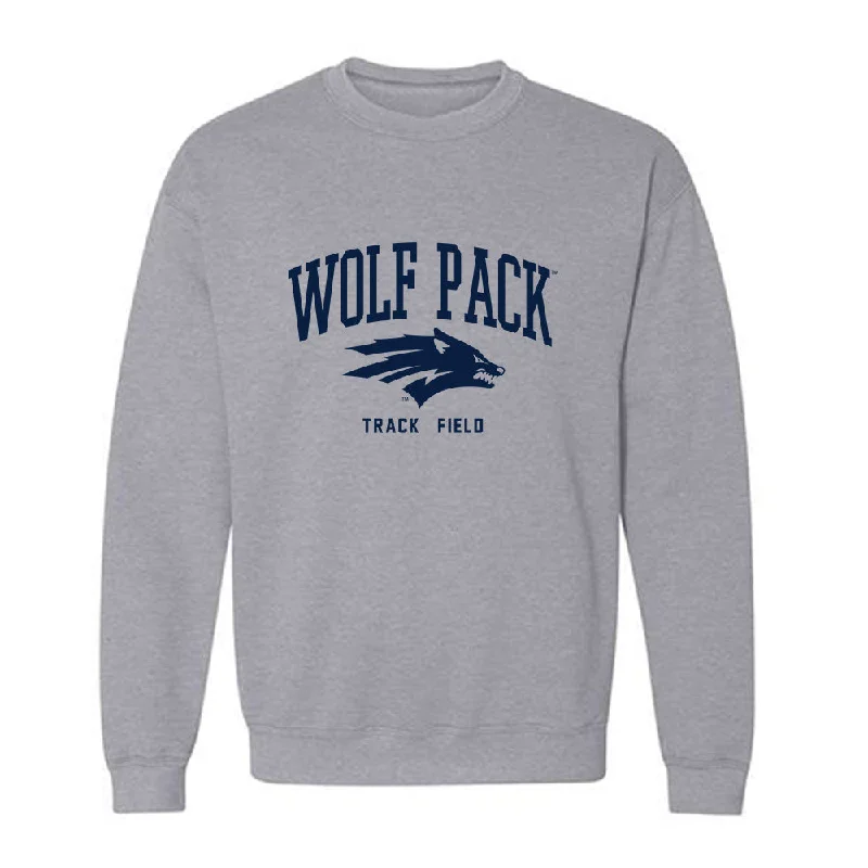 Nevada - NCAA Women's Track & Field : Misa Holland - Classic Shersey Crewneck Sweatshirt Hoodie with Hem Applique Textured Unique