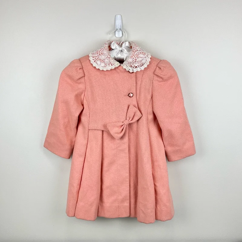 Vintage Rothschild Pink Dress Coat 4T USA Bolero Crop Top Camisole