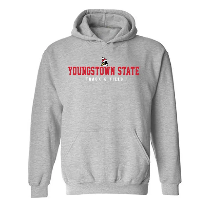 Youngstown State - NCAA Women's Track & Field : Kaitlyn Eger - Classic Shersey Hooded Sweatshirt Hoodie with Slit Hem Functional Movement Youngstown State - NCAA Women's Track & Field : Kaitlyn Eger - Classic Shersey Hooded Sweatshirt Hoodie with Slit Hem Functional Movement