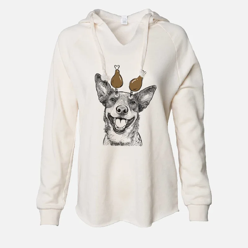 Thanksgiving Lily the Australian Cattle Dog - Cali Wave Hooded Sweatshirt Hoodie with Gradient Ombre Colorful