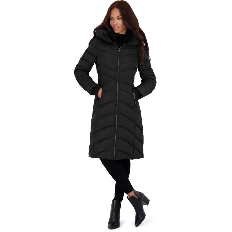 Laundry by Shelli Segal Women’s Long Quilted Puffer Coat with Faux Fur Collar Raincoat Turtleneck Coat Wrap Coat Laundry by Shelli Segal Women’s Long Quilted Puffer Coat with Faux Fur Collar Raincoat Turtleneck Coat Wrap Coat