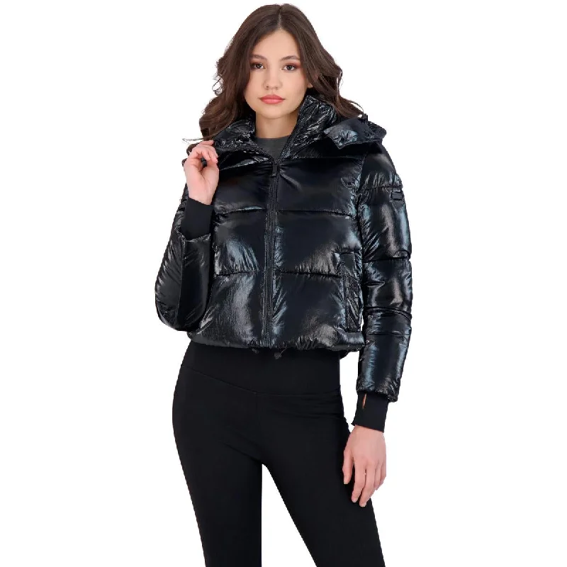 BCBGMAXAZRIA Women’s Metallic Quilted Cropped Puffer Coat Blazer Duffle Coat Pea Coat BCBGMAXAZRIA Women’s Metallic Quilted Cropped Puffer Coat Blazer Duffle Coat Pea Coat