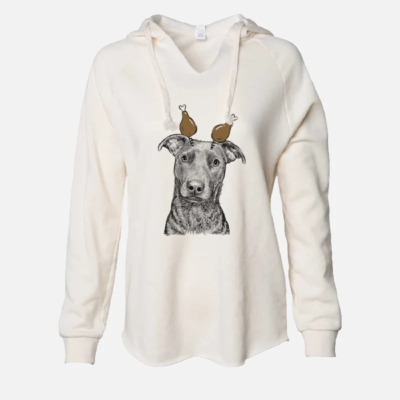 Thanksgiving Embyr the Mixed Breed - Cali Wave Hooded Sweatshirt Hoodie with Button Classic Timeless