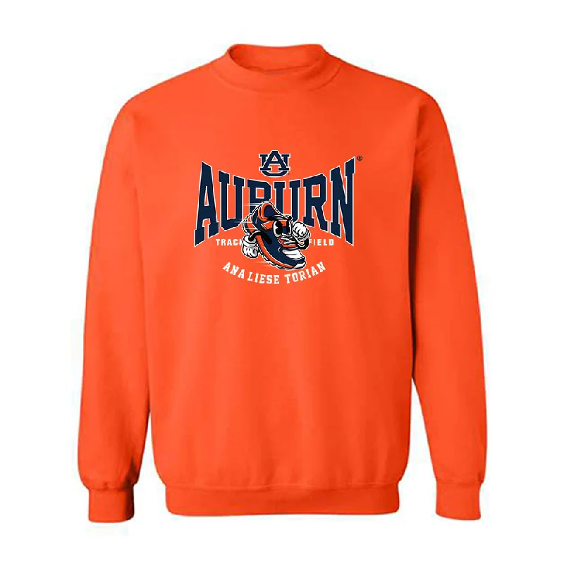 Auburn - NCAA Women's Track & Field : Ana-Liese Torian - Crewneck Sweatshirt Hoodie with Drawstring Waist Adjustable Fitted Auburn - NCAA Women's Track & Field : Ana-Liese Torian - Crewneck Sweatshirt Hoodie with Drawstring Waist Adjustable Fitted