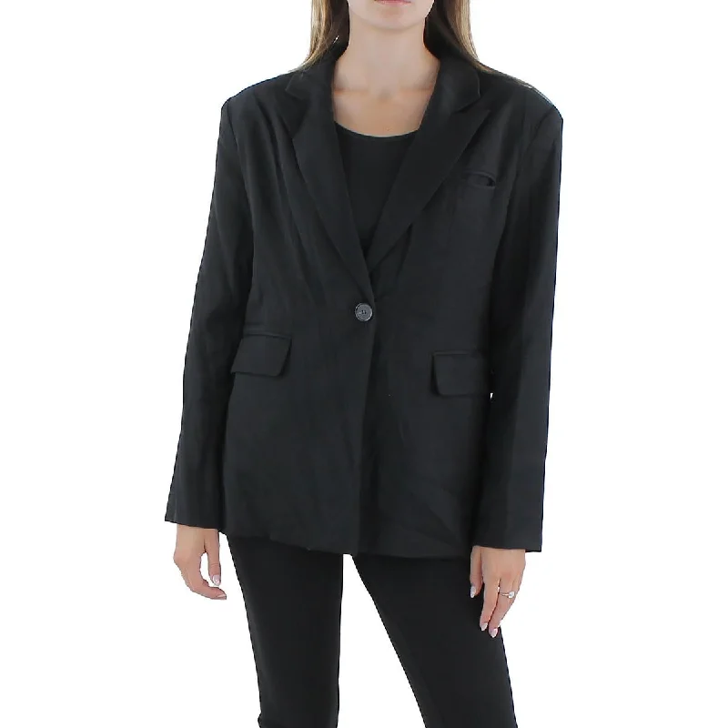 Gracia Womens Suit Separate Office One-Button Blazer Women's Simple Jacket