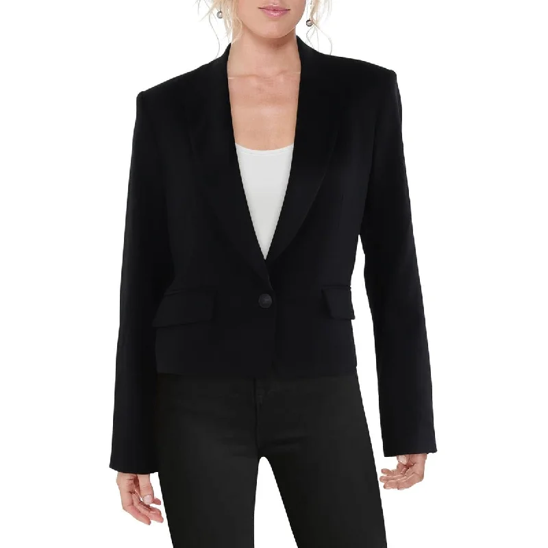 Rag & Bone Womens Valerie Wool Suit Separate One-Button Blazer Women's Trendy Jacket