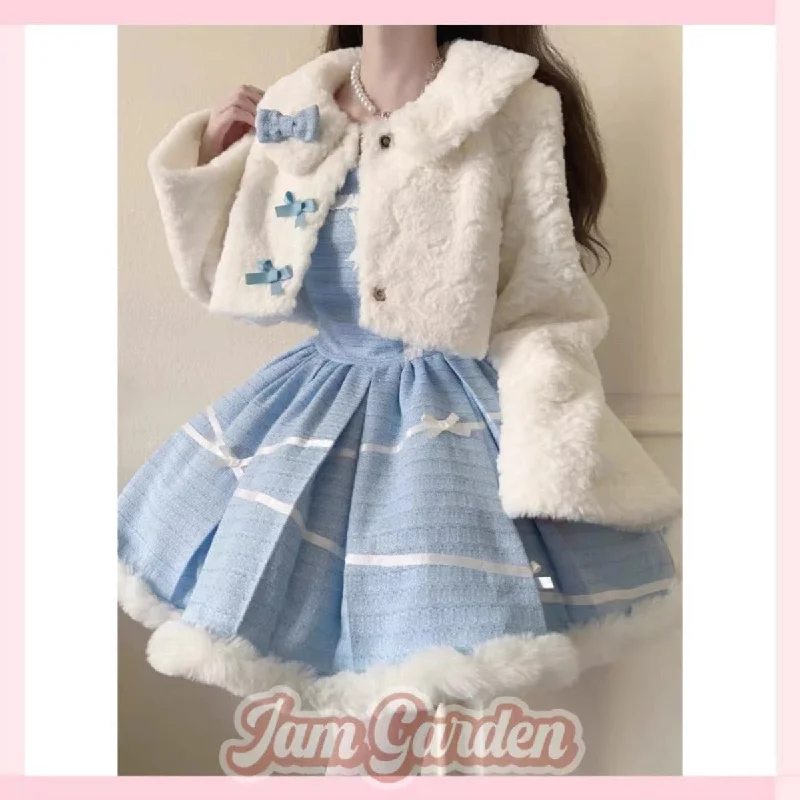 Lolita Suit Elegant Daily Plush Coat Jsk Autumn And Winter Suit Shawl Collar Notch Collar Lapel Collar Lolita Suit Elegant Daily Plush Coat Jsk Autumn And Winter Suit Shawl Collar Notch Collar Lapel Collar
