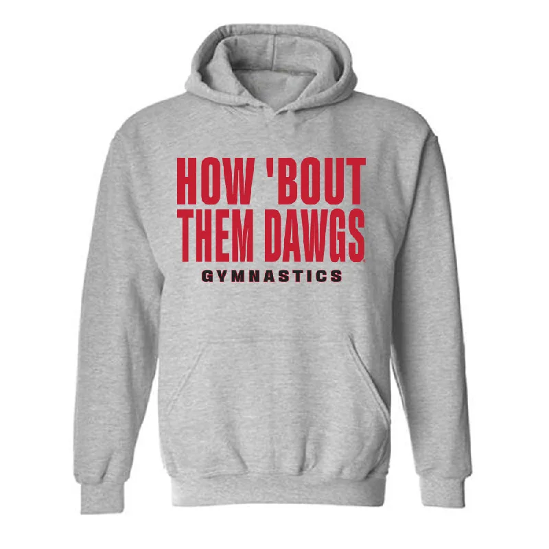 Georgia - NCAA Women's Gymnastics : Naya Howard - Classic Shersey Hooded Sweatshirt Hoodie with Frayed Bohemian Relaxed