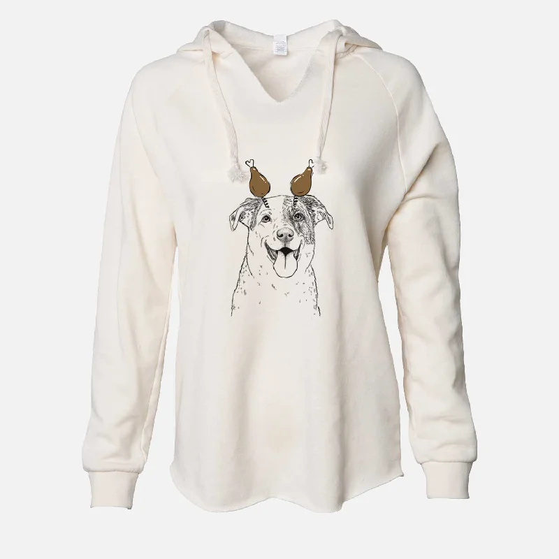 Thanksgiving Archer the Shepherd Mix - Cali Wave Hooded Sweatshirt Hoodie with Drop Shoulder Relaxed Streetwear