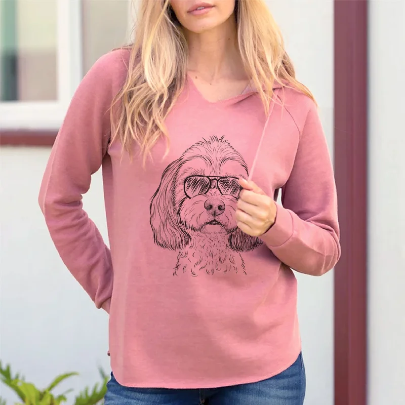 Aviator Jasper Diggins the Cavapoo - Cali Wave Hooded Sweatshirt Graphic Hoodie Design Print Aviator Jasper Diggins the Cavapoo - Cali Wave Hooded Sweatshirt Graphic Hoodie Design Print