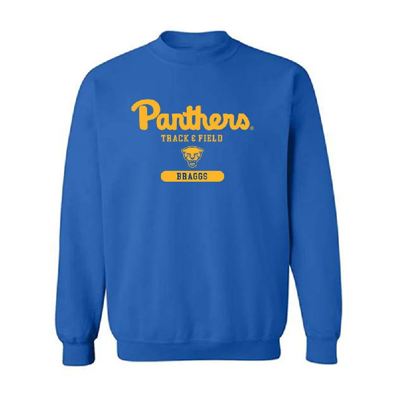Pittsburgh - NCAA Women's Track & Field : Somiyah Braggs - Classic Shersey Crewneck Sweatshirt Hoodie with Bell Sleeves Flared Feminine Pittsburgh - NCAA Women's Track & Field : Somiyah Braggs - Classic Shersey Crewneck Sweatshirt Hoodie with Bell Sleeves Flared Feminine